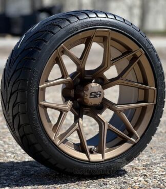 14-inch-bronze-golf-cart-wheels-14x7-and-215/35-14-RHOX-RXS-street-turf-golf-cart-tires-combo-20-inches-tall-set-of-4-petesgolfcarts-clubcar-ezgo-yamaha