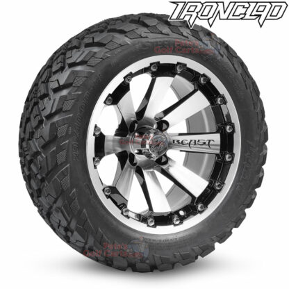 14-inch-coyote-machined-black-golf-cart-wheels-and-23x10-14-ironclad-p3118-wanda-edge-all-terrain-tires-combo-petesgolfcarts-BNDL-TR1408-WH1467