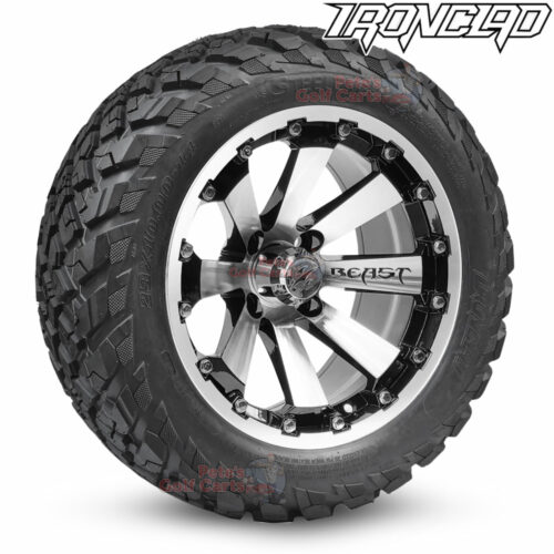 14-inch-coyote-machined-black-golf-cart-wheels-and-23x10-14-ironclad-p3118-wanda-edge-all-terrain-tires-combo-petesgolfcarts-BNDL-TR1408-WH1467
