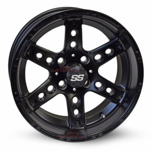 14" Dominator (RX187) Matte Black Golf Cart Wheels Set of 4 - RHOX®