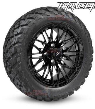 14-inch-hornet-gloss-black-golf-cart-wheels-and-23x10-14-ironclad-hybrid-all-terrain-tires-combo-ezgo-clubcar-yamaha-petesgolfcarts-BNDL-TR1408-WH1436