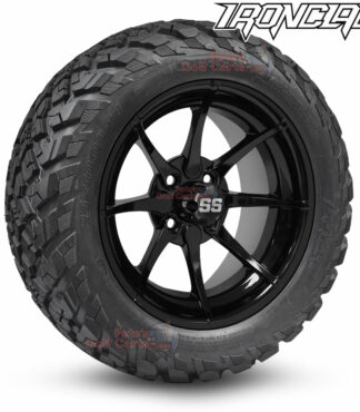 14-inch-hydra-gloss-black-golf-cart-wheels-and-23x10-14-ironclad-p3118-wanda-edge-all-terrain-tires-combo-petesgolfcarts-BNDL-TR1408-WH1401