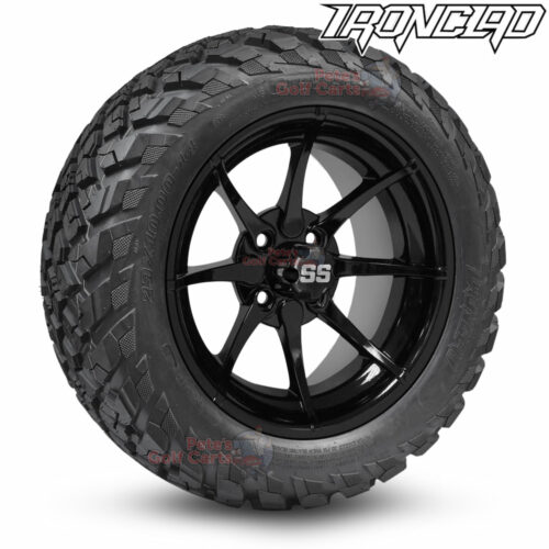 14-inch-hydra-gloss-black-golf-cart-wheels-and-23x10-14-ironclad-p3118-wanda-edge-all-terrain-tires-combo-petesgolfcarts-BNDL-TR1408-WH1401