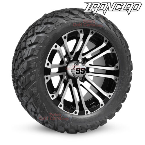 14-inch-lancer-black-machined-golf-cart-wheels-and-23x10-14-ironclad-hybrid-all-terrain-tires-combo-ezgo-clubcar-yamaha-petesgolfcarts-BNDL-TR1408-WH1424