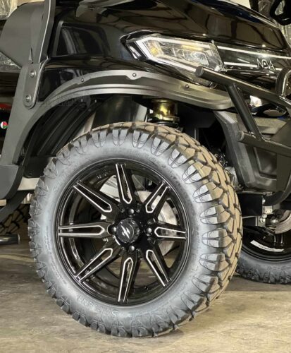 14-inch-lynx-black-machined-golf-cart-wheels-and-23x10.5-12-stinger-dot-all-terrain-golf-cart-tires-combo-SGC-Beast-golf-cart-wheel-collection-bundle