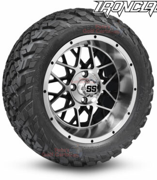 14-inch-matrix-machined-black-golf-cart-wheels-and-23x10-14-ironclad-p3118-wanda-edge-all-terrain-tires-combo-petesgolfcarts-BNDL-TR1408-WH1419
