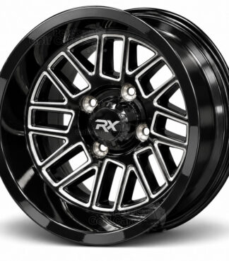 14-inch-onyx-gloss-black-machined-aluminum-golf-cart-wheels-RHOX-14x10-4x101.6mm-bolt-pattern-ET-50mm-Clubcar-ezgo-yamaha-petesgolfcarts