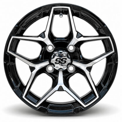 14-inch-orion-black-machined-aluminum-golf-cart-wheels-14x7-ET-15mm-petesgolfcarts