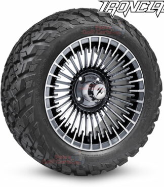 14-inch-piranha-gunmetal-gray-golf-cart-wheels-and-23x10-14-ironclad-p3118-wanda-edge-all-terrain-tires-combo-petesgolfcarts-BNDL-TR1408-WH1453