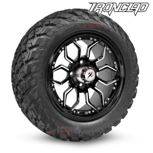 14-inch-scorpion-black-machined-golf-cart-wheels-and-23x10-14-ironclad-hybrid-all-terrain-tires-combo-ezgo-clubcar-yamaha-petesgolfcarts-BNDL-TR1408-WH1443