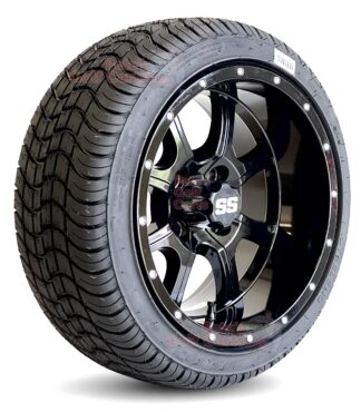 14-inch-night-stalker-golf-cart-wheels-and-205/30-14-dot-low-profile-tires-street-turf-set-of-4
