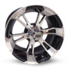 14-inch-stallion-black-machined-aluminum-golf-cart-wheels-RHOX-RX281-14x7-4x4-bolt-pattern-101mm-et-25mm-offset