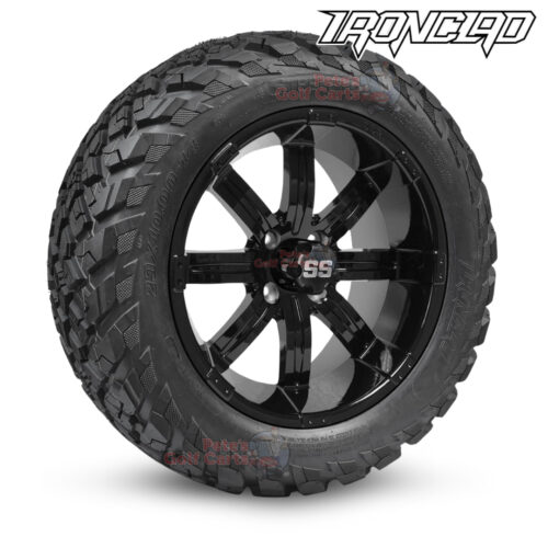 14-inch-tempest-gloss-black-golf-cart-wheels-and-23x10-14-ironclad-hybrid-all-terrain-tires-combo-ezgo-clubcar-yamaha-petesgolfcarts-BNDL-TR1408-WH1407