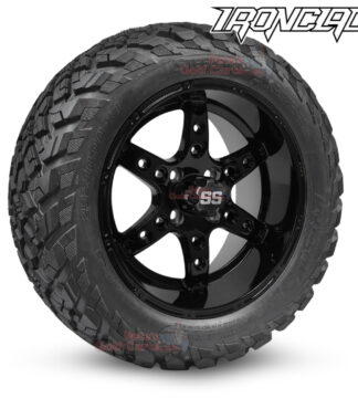 -inch-turbine-gloss-black-golf-cart-wheels-and-23x10-14-ironclad-hybrid-all-terrain-tires-combo-ezgo-clubcar-yamaha-petesgolfcarts-BNDL-TR1408-WH1411