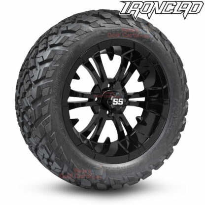 14-inch-vampire-gloss-black-golf-cart-wheels-and-23x10-14-ironclad-p3118-wanda-edge-all-terrain-tires-combo-petesgolfcarts-BNDL-TR1408-WH1414