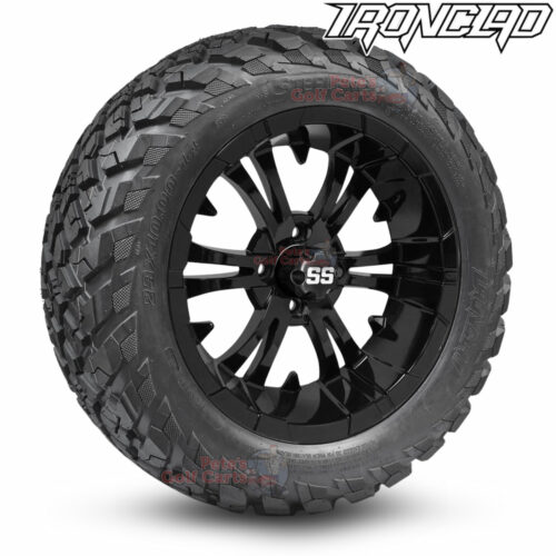 14-inch-vampire-gloss-black-golf-cart-wheels-and-23x10-14-ironclad-p3118-wanda-edge-all-terrain-tires-combo-petesgolfcarts-BNDL-TR1408-WH1414