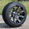 14-inch-viking-black-machined-golf-cart-wheels-205/30-14-deli-dot-street-turf-tires-combo-ezgo-clubcar-yamaha-petesgolfcarts