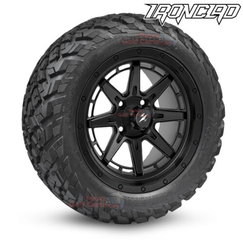 14-inch-wolverine-matte-black-golf-cart-wheels-and-23x10-14-ironclad-hybrid-all-terrain-tires-combo-ezgo-clubcar-yamaha-petesgolfcarts-BNDL-TR1408-WH1448