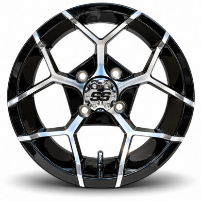 14-inch-yosemite-black-machined-aluminum-golf-cart-wheels-14x7-ET-15mm