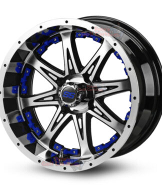 14141-14-inch-Revenge-Black-Machined-BLUE-petes-golf-carts-club-car-ezgo-yamaha