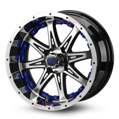 14141-14-inch-Revenge-Black-Machined-BLUE-petes-golf-carts-club-car-ezgo-yamaha