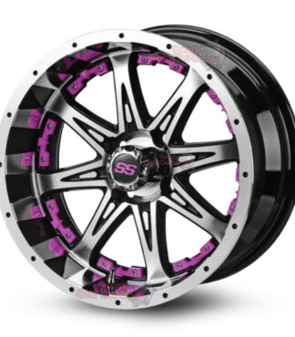 14141-14-inch-Revenge-Black-Machined-PINK-Petes-Golf-Carts-Club-Car-EZGO-Yamaha