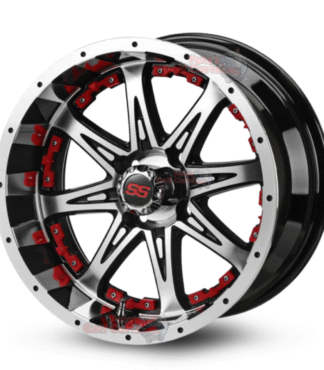 14141-14-inch-Revenge-Black-Machined-RED-Petes-golf-carts-club-car-ezgo-yamaha