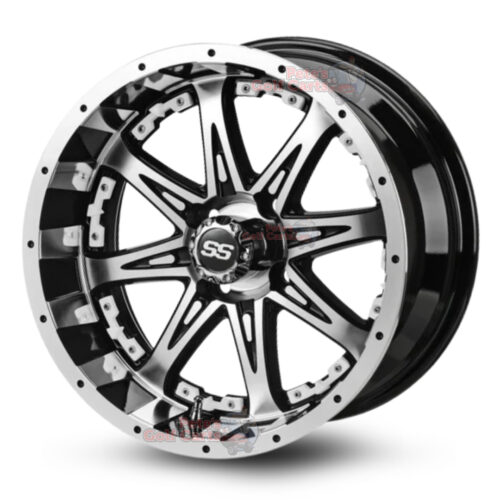 14141-14-inch-Revenge-Black-Machined-WHITE-petes-golf-carts-club-car-ezgo-yamaha