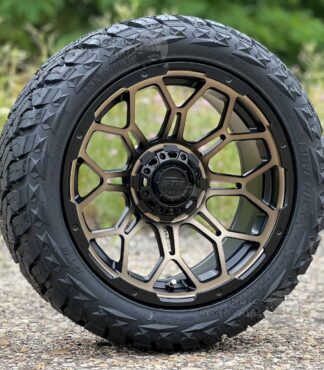 15-inch-gtw-Bravo-bronze-golf-cart-wheels-19-301-23x10R15-GTW-maverick-steel-belted-radial-dot-all-terrain-golf-cart-tires-20-091-combo-ezgo-clubcar-yamaha-Petesgolfcarts