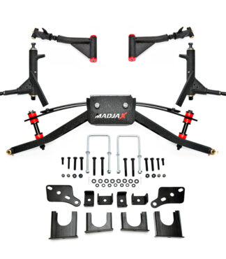 Components of Madjax King XD Club Car Precedent 6-inch golf cart lift kit, Madjax Item# 16-050.