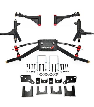 4" Madjax King XD double A-arm lift kit designed for the Club Car Precedent, Tempo, and Onward golf carts, Item #16-051.