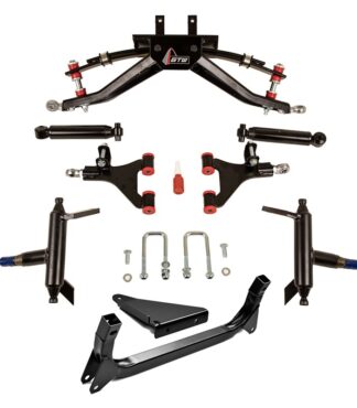 GTW Drive/Drive2 4" Lift kit for Yamaha Drive and Drive2 model golf carts with solid rear axle design, Item #16-076.