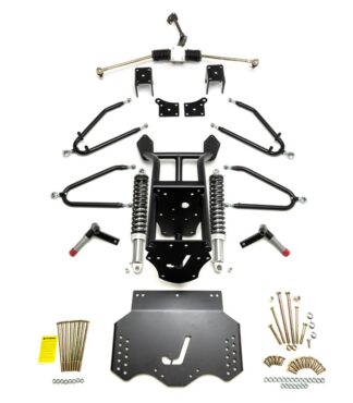 Jake's EZGO TXT long travel lift kit for electric models, years 2001.5 through 2013.5, Item #16-6224.