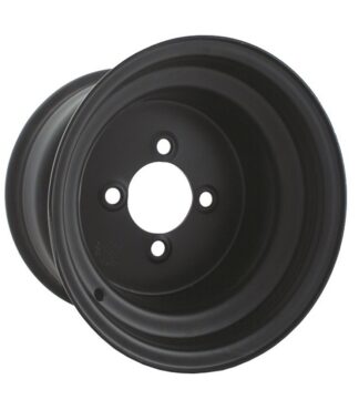 Matte black 10" steel 3:5 offset golf cart wheel by GTW, Item # 1731.