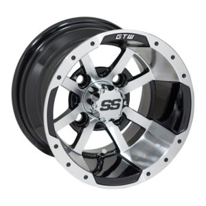 10" Storm Trooper Black / Machined Golf Cart Wheel - GTW®