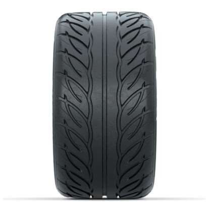 Directional tread pattern of steel belted radial 215/40R12 GTW Fusion GTR golf cart tire, Item# 20-053.