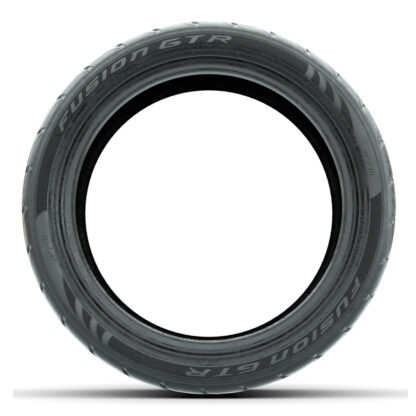 Sidewall photo of steel belted radial 205/40R14 GTW Fusion GTR golf cart tire, Item# 20-054.