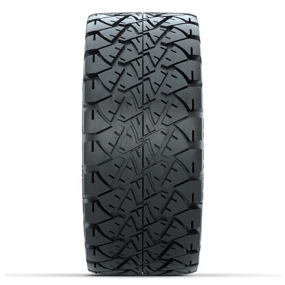 Tread pattern and lug design view of 22x10-12 GTW Timberwolf All-Terrain DOT rated golf cart tire, Item #20-070.
