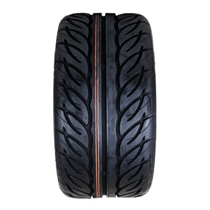 Directional tread pattern of steel belted radial 225/40R14 GTW Fusion GTR golf cart tire, Item# 20-075.