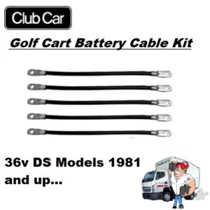 Golf Cart Battery Cables 36 Volt Club Car DS Heavy Duty 4 AWG