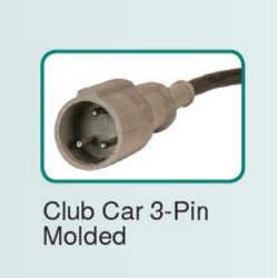 Club Car battery charger round 3 pin connector