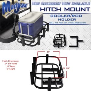 Golf Cart Hitch Mounted Cooler Rack Rod Holder