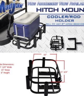 Golf Cart Hitch Mounted Cooler Rack Rod Holder Truck RV