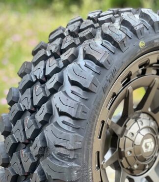 23x10R15-GTW-Nomad-steel-belted-radial-dot-all-terrain-golf-cart-tires-20-072-on-15-inch-gtw-barricade-bronze-golf-cart-wheels-19-396-combo-ezgo-clubcar-yamaha-Petesgolfcarts