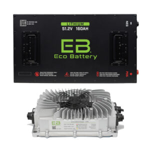 Eco Battery 48 volt lithium battery and matching 15 amp charger, item# 25-156.