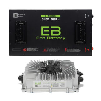 Eco Battery 48 volt lithium battery and matching 15 amp charger, item# 25-156.
