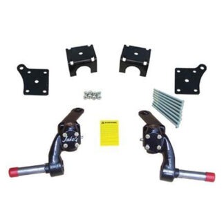 Jake's 3" spindle lift kit designed for the EZGO TXT and Medalist golf carts, electric, model years 1994.5 through 2001.5, Item #6212-3LD.