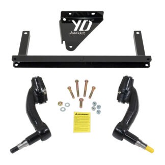 Jake's 3" spindle lift kit designed for the Yamaha Drive2 model golf cart, years 2017 and newer, electric with solid rear axle design, Item #7426-3.