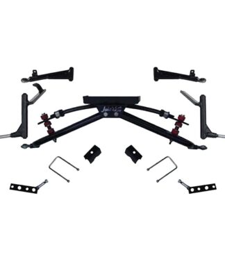 View of the individual components of the 6" Club Car DS lift kit by Jake's, Item# 7461.