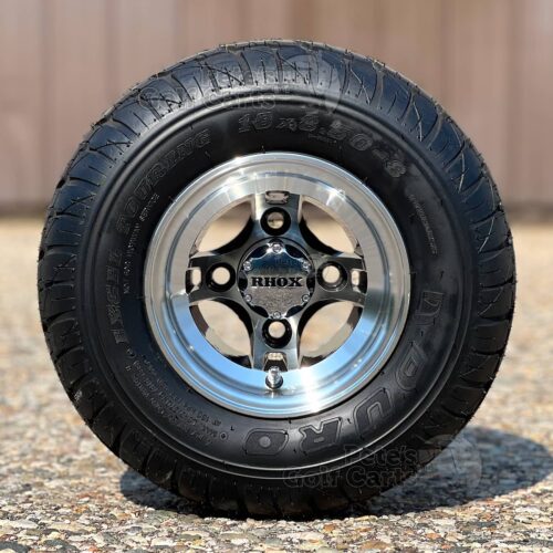 8-inch-brickyard-machined-black-aluminum-golf-cart-wheels-18x8.5-8-duro-touring-street-turf-golf-cart-tires-combo-set-of-4-petesgolfcarts-ezgo-clubcar-yamaha-petesgolfcarts-pgc
